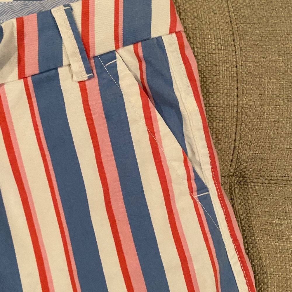 crown & ivy Blue and Red/Pink Striped Women's Shorts - Picture 3 of 6
